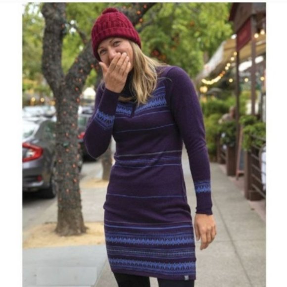 Title nine Dresses & Skirts - Title Nine O'Connor 100% Merino Wool Knit 1/4 Zip Sweater Dress Womens Medium